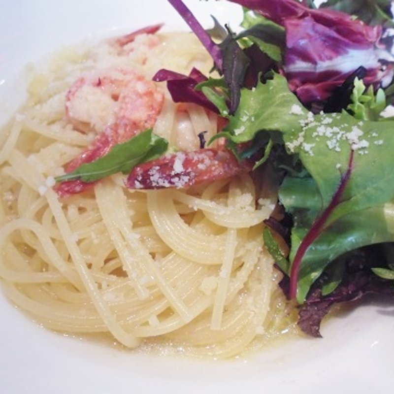 帆立と海老のハーブオイルパスタ(フレンチーナ 横浜ベイクォーター店)