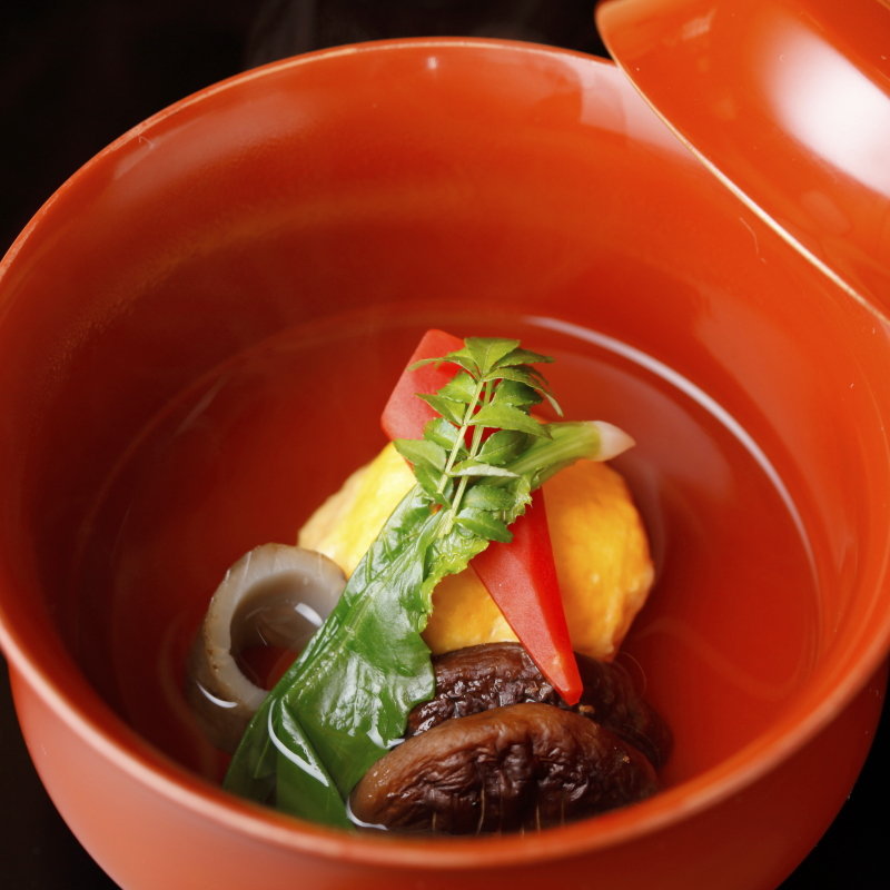 カボチャとシイタケの煮付け(湖月 （こげつ）)