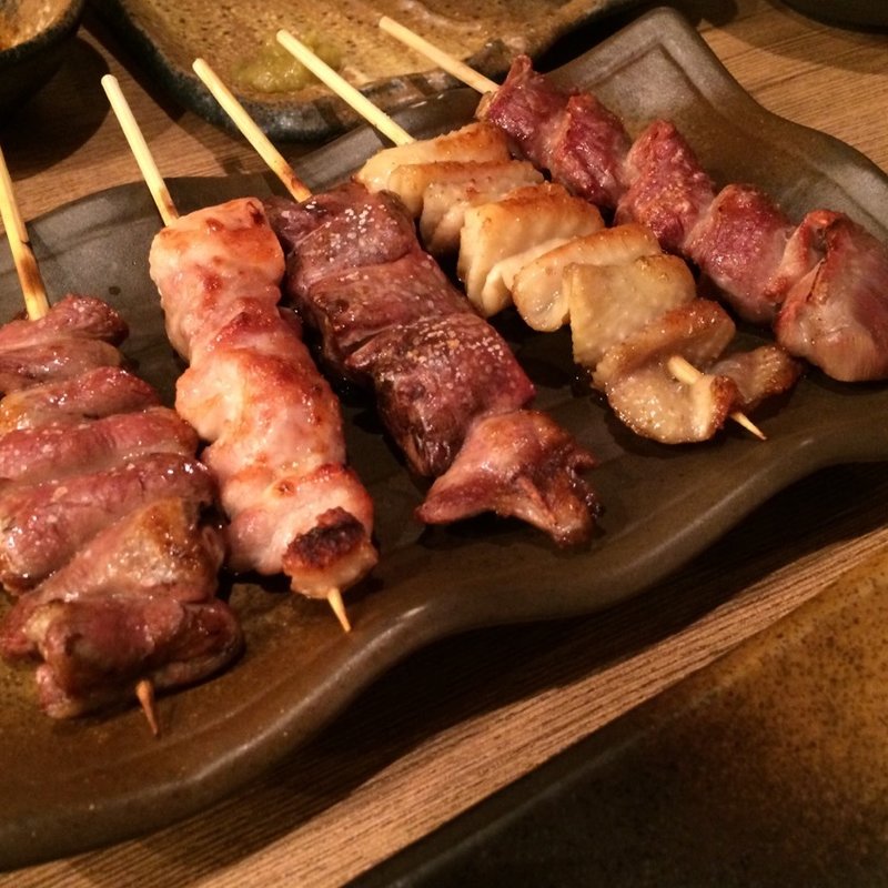 串焼盛合わせ(五本)(博多屋台村天神)