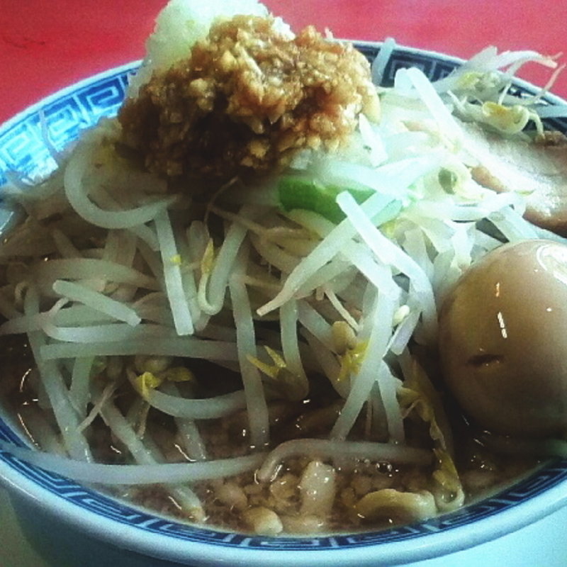 ふじ麺と味付玉子(本家明神角ふじ)