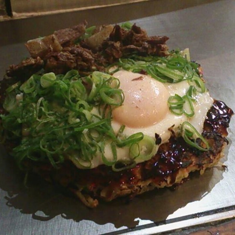 名物ねぎおこ(お好み焼き・ねぎ焼　九分九厘　ざんまい屋)