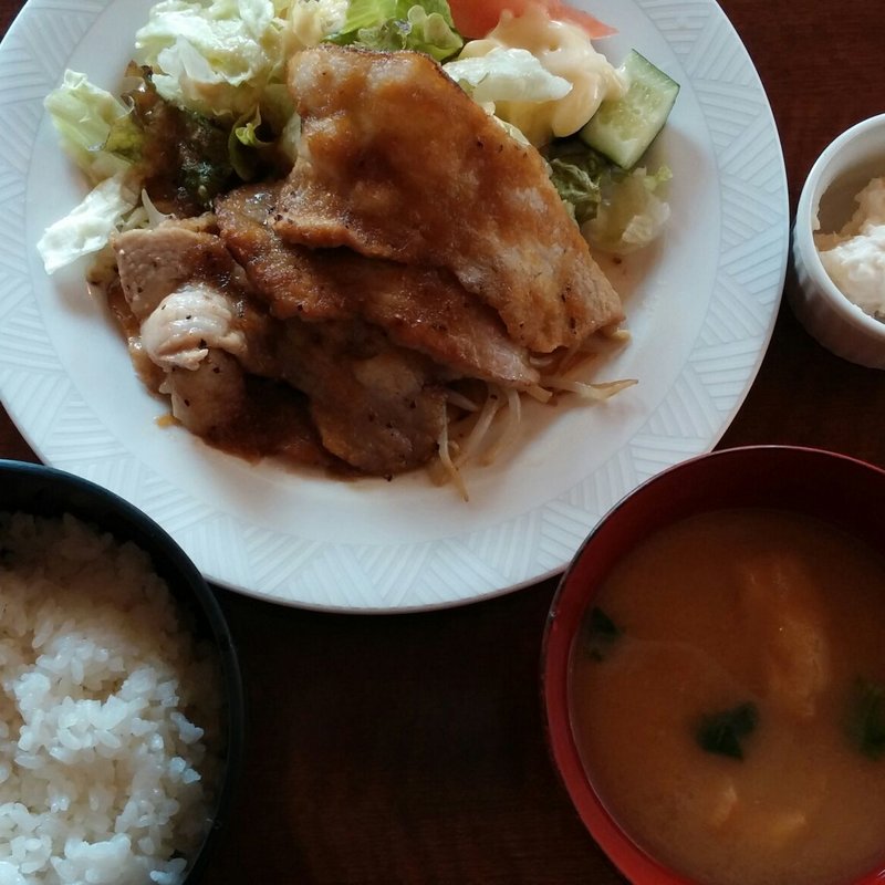 ステーキソース定食(藤咲)