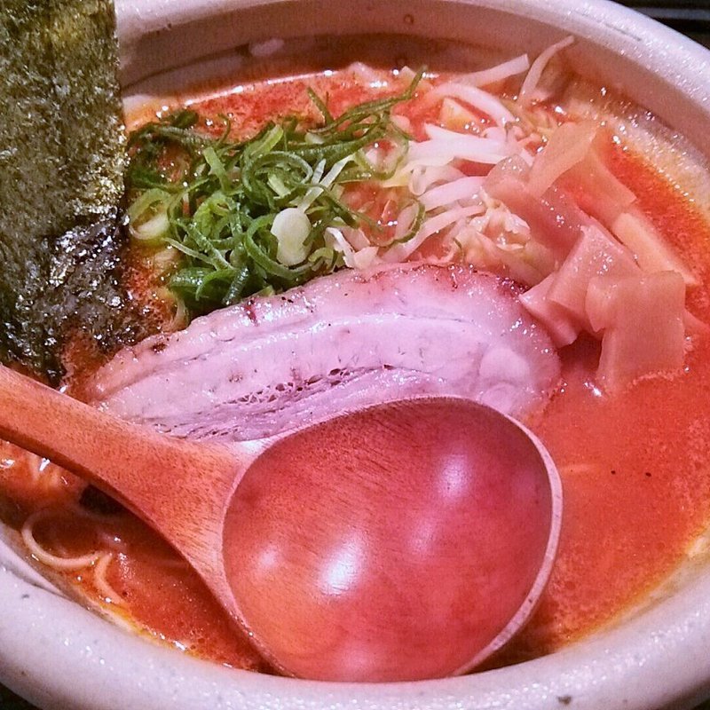 赤ラーメン(きゅうじ 炭火焼とつけ麺)