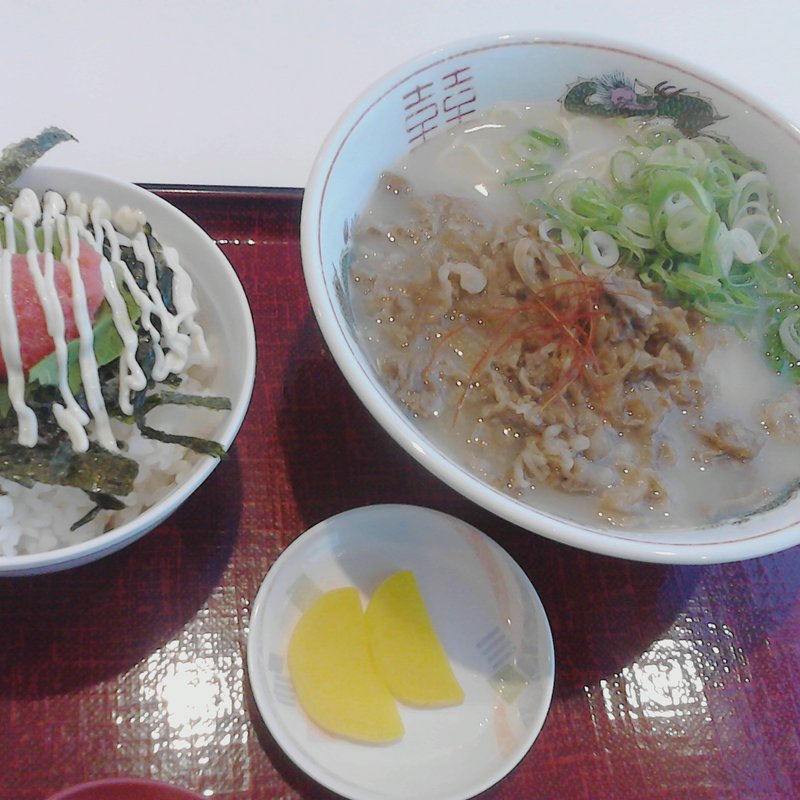 淡路牛ラーメン明太子ごはんセット(ラーメン尊 淡路SA上り)