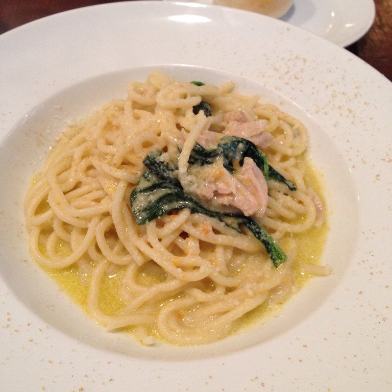 鶏肉のラグーとほうれん草のミソクリーム(ランチメニュー)(パスタハウスRico)