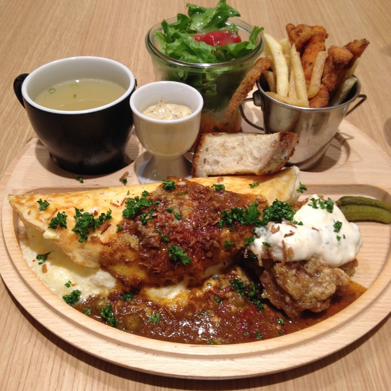 チキン南蛮オムレツプレート　鶏グラスソース付き(EGG & SPUMA （エッグアンドスプーマ）)