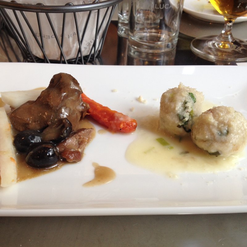 ランチ（仔羊の白ビール煮込みと九条ネギを使ったパンのニョッキ）(ディーン＆デルーカ京都 （DEAN & DELUCA KYOTO）)