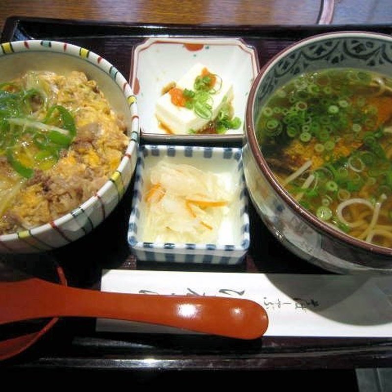 ひな丼定食(小鉢付)(総本家 浪花そば)