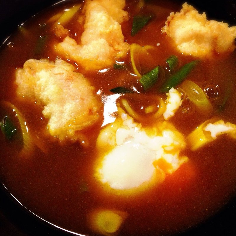 とり天カレーうどん温玉トッピング(味味香 （みみこう）)