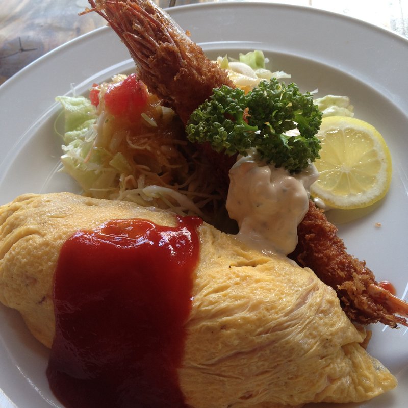 エビフライとオムライスのランチ(クローバー)