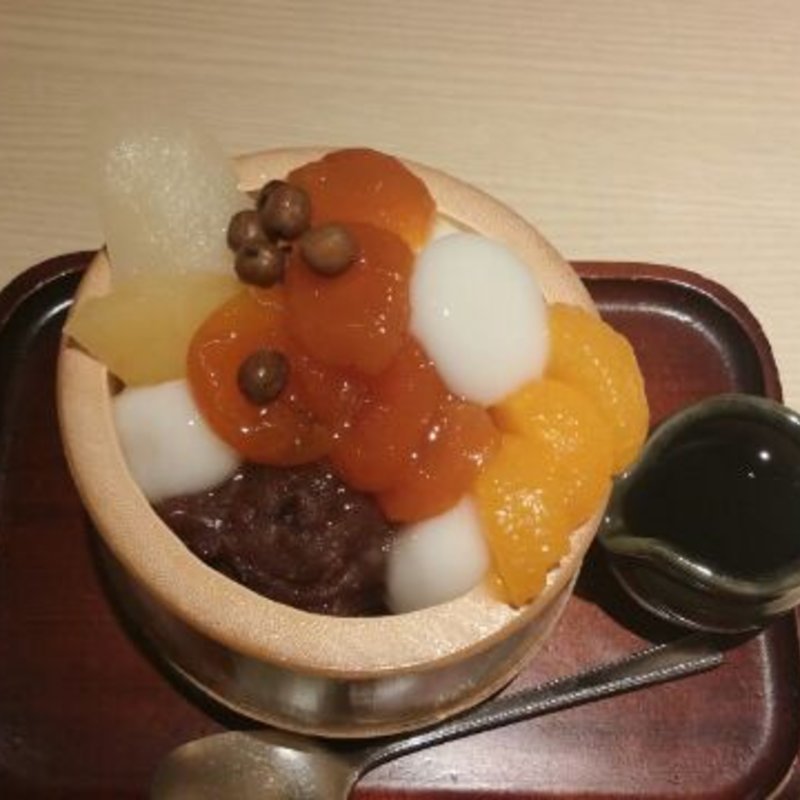 白玉クリームあんずあんみつ(甘味 竹よし)