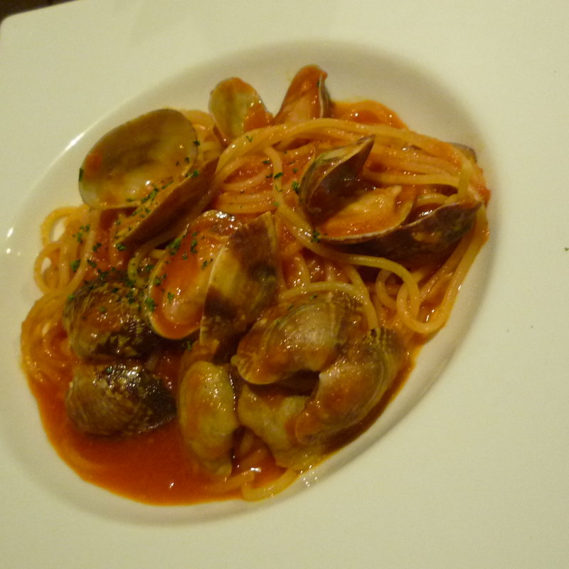 あさりとトマト風味スパゲティー(四川麻婆 天天酒家 なんば西店)