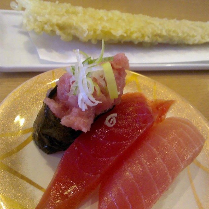 穴子天ぷら　まぐろづくし(鮨八)