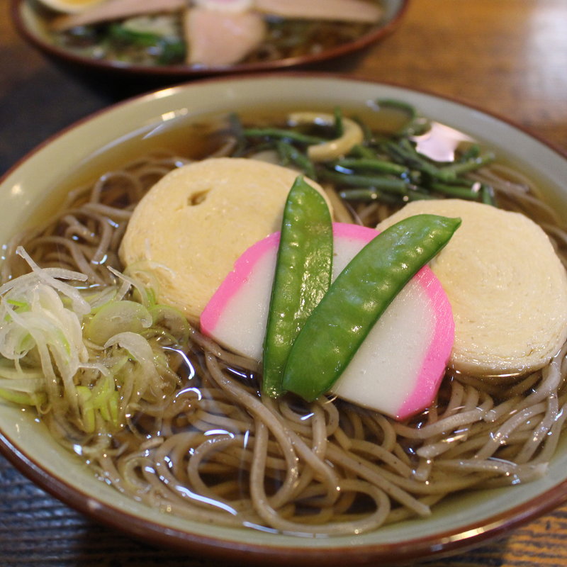 あたたかいそば　生ゆば(そば処　神橋庵)