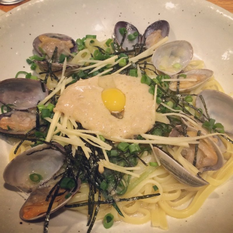 新鮮あさりと九条ねぎと納豆の生姜風味(スパ吉)