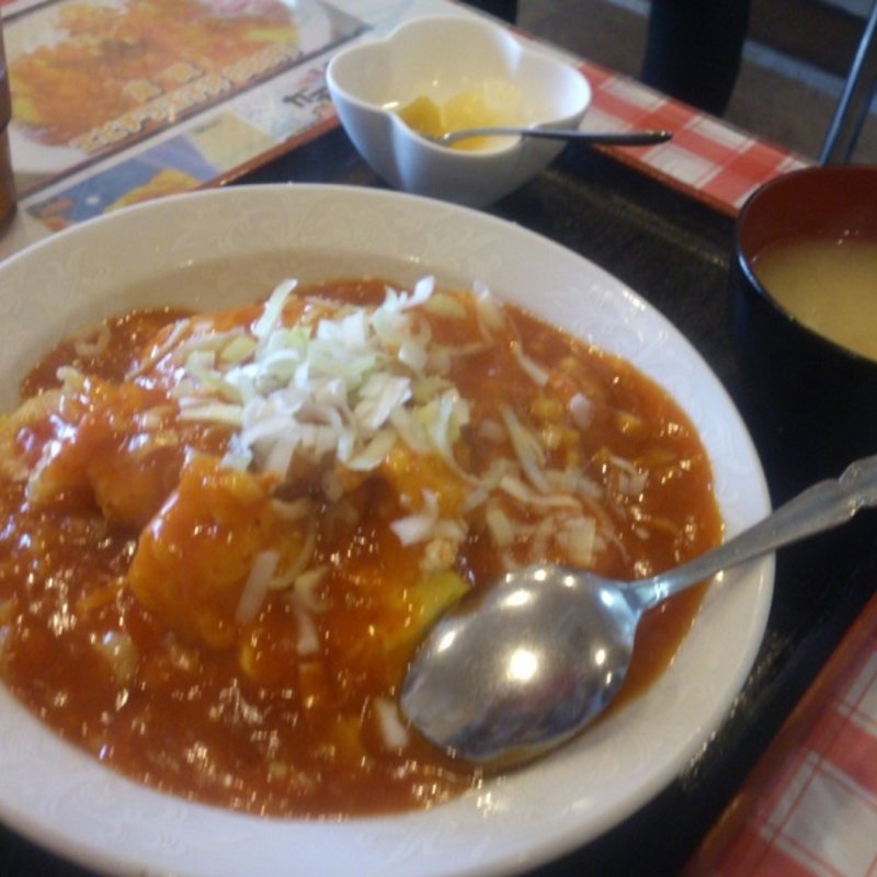 エビチリ玉子丼(富貴)