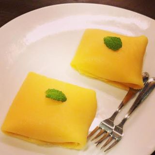 塩卵黄とカスタードのパンケーキ(中国菜 老饕 （Lao－Tao チュウゴクサイ ラオタオ）)