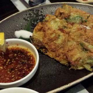 しらすと青ねぎのチヂミ(韓国料理サラン)