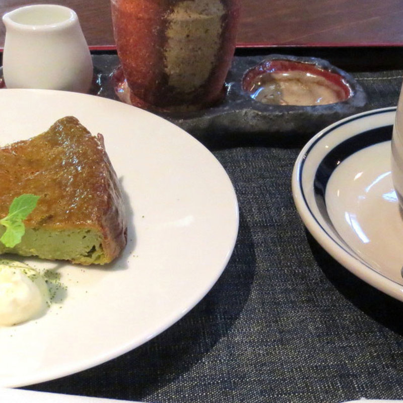 自家製　抹茶チーズケーキセット(インディゴカレー)