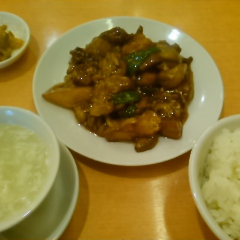 G地三鮮ランチ(牛肉とジャガイモ、茄子とピーマンの醤油炒め)(横浜中華街 福満園本店)