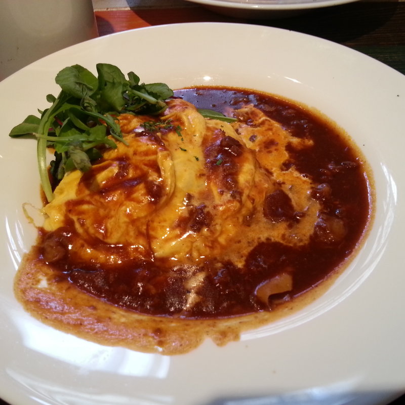 牛すじデミグラスのふわとろオムライス　ランチセット(ぺこり)