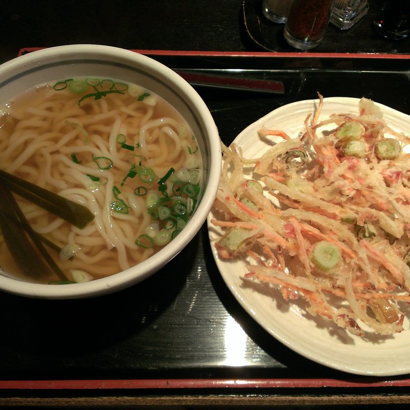 かき揚うどん(細打うどん 竹や 御茶ノ水本店)