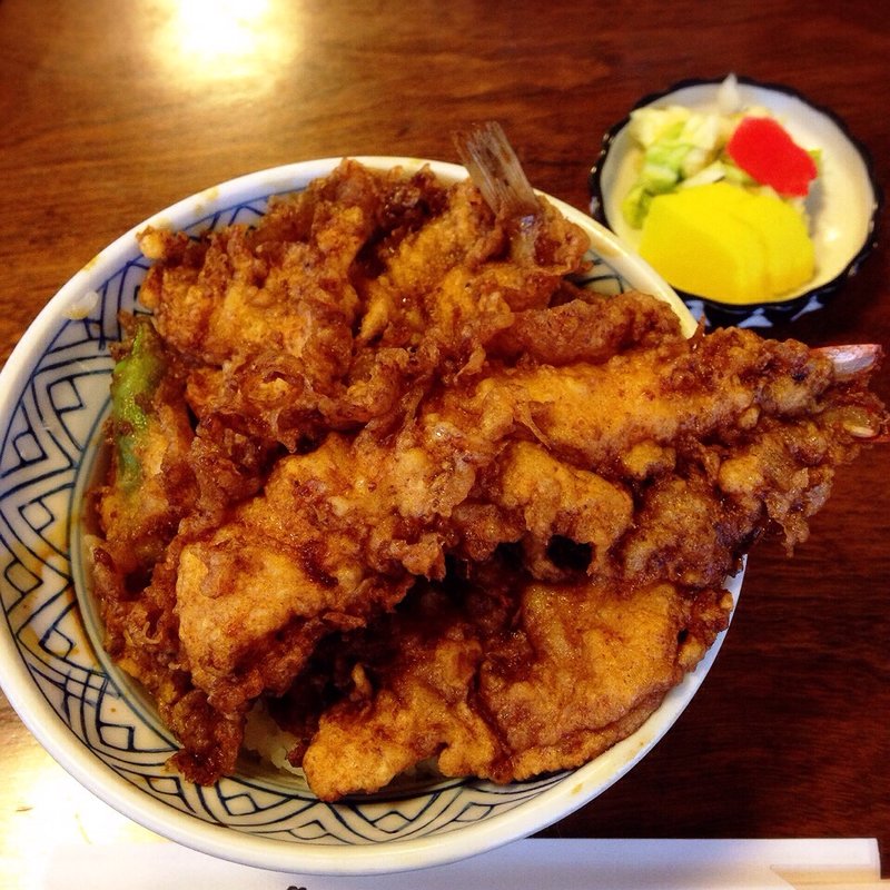 天丼　（えび1本、きす1本、かき揚げ1本）(大黒家天麩羅 別館)