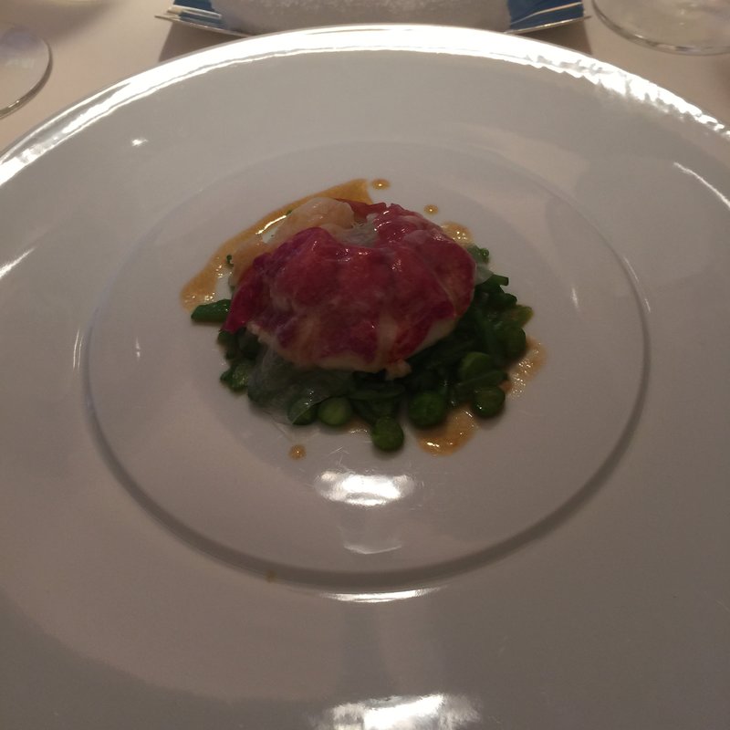 オマール海老とエンドウ豆のソテー(ポンテベッキオ)