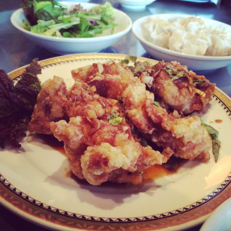 若鶏のから揚げ薬味ソース(中華居酒屋ダイニング鮮藍坊)