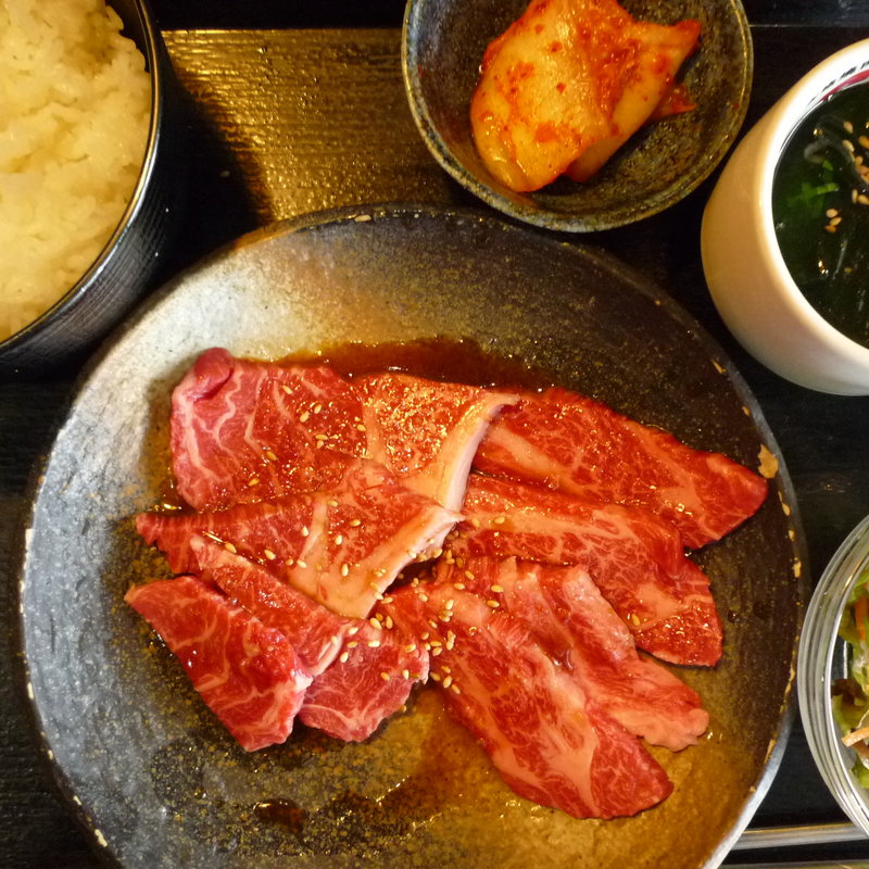 国産焼肉定食(焼肉のでん)