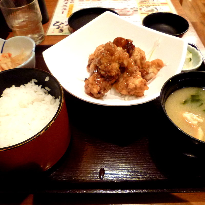 黒酢鶏唐揚定食(品川23号そば店 （【旧店名】常盤軒）)