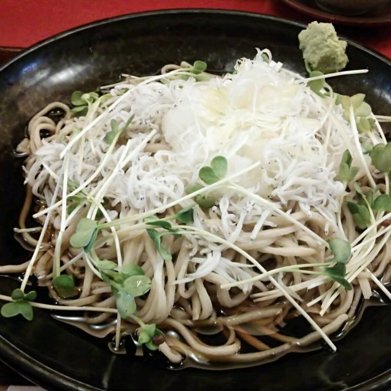 しらすおろしそば(手打そば まつむら)