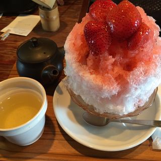 いちごのかき氷(日本茶カフェ 一日)