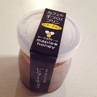 カフェの手作りプリン (ビターチョコ)(maple honey)
