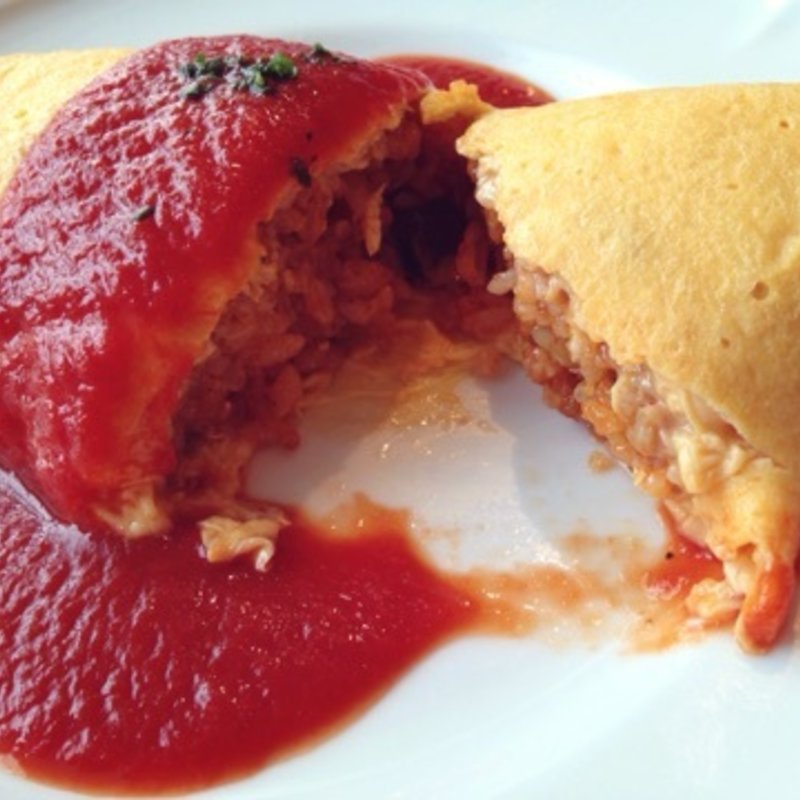 オムライスセット 自家製トマトケチャップ (ハーフ)(厳選洋食さくらい)