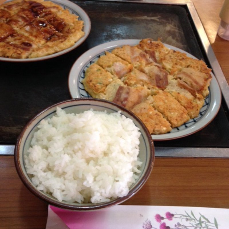 お好み焼き定食(家族亭)