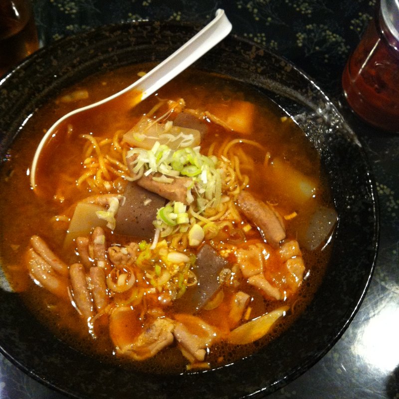 辛もつラーメン(みづほ飯店)