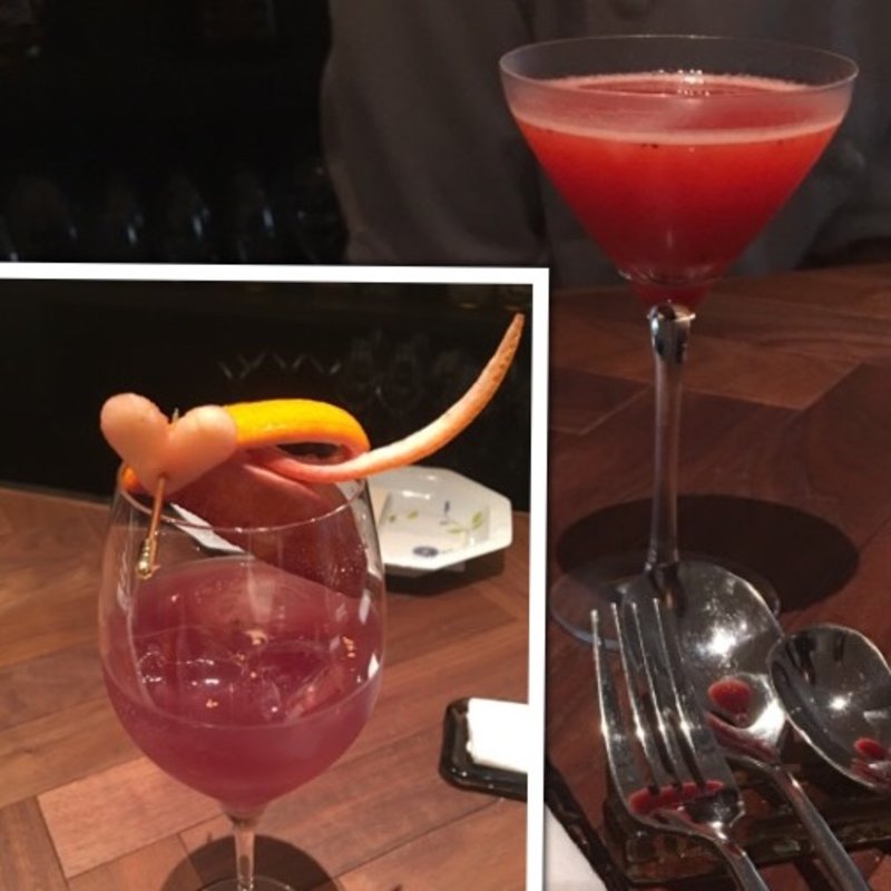 2月のコースに合わせたドリンクメニュー(フィナンシェ )