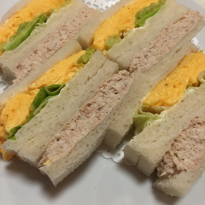 玉子とツナのサンドウィッチ(はまの屋パーラー)
