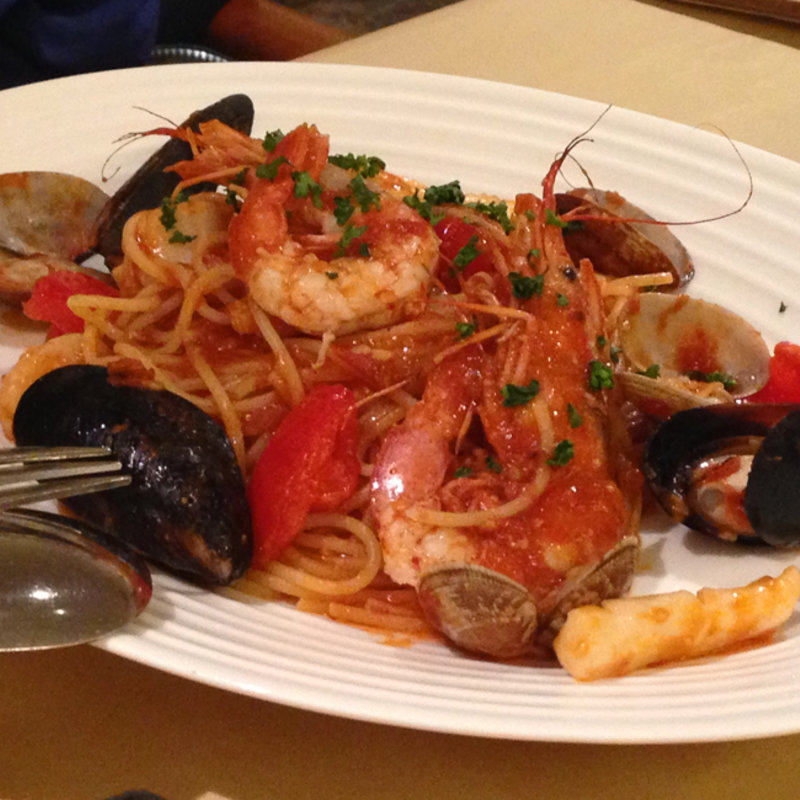 魚介トマトソーススパゲッティペスカトーレ(マーケットレストランAGIO ルミネ横浜店)