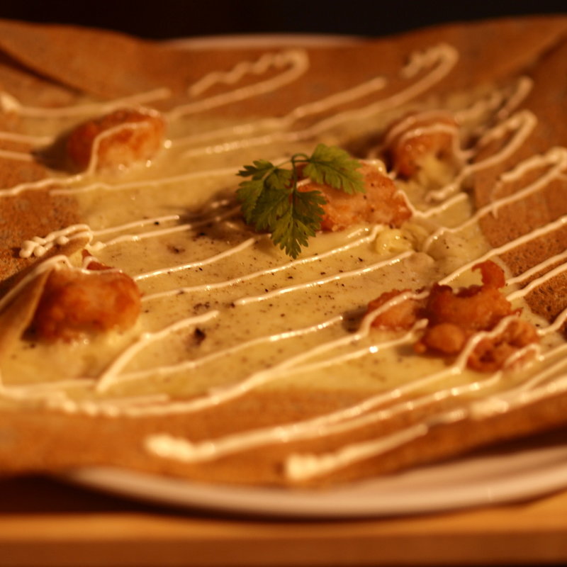 本日のガレット（ランチ・写真はチキンのガレット）(12.Cafe 横浜 トゥエルブドットカフェYOKOHAMA)