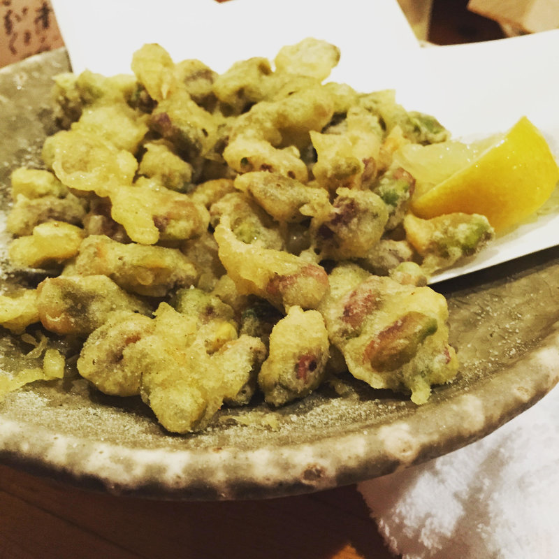 ピスタチオの天婦羅(DINING　和さびや)