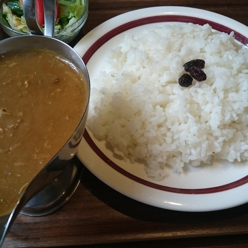チキンカレー、ライス小(キャラウェイ)