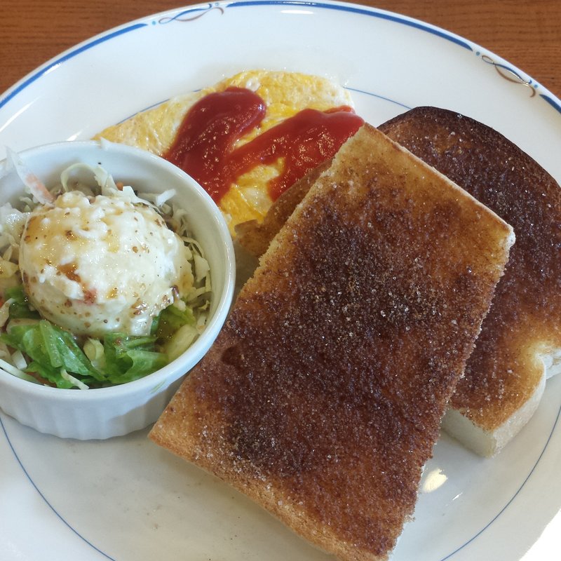 モーニングセット　スクランブルエッグ(シナモンシュガー付)(喫茶館　夢工房)