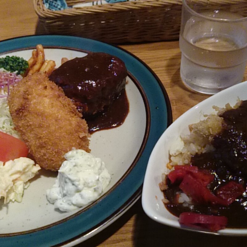 Aランチ+ワンピネライス(ハヤシ)(キッチン・ゴン 西陣店 )