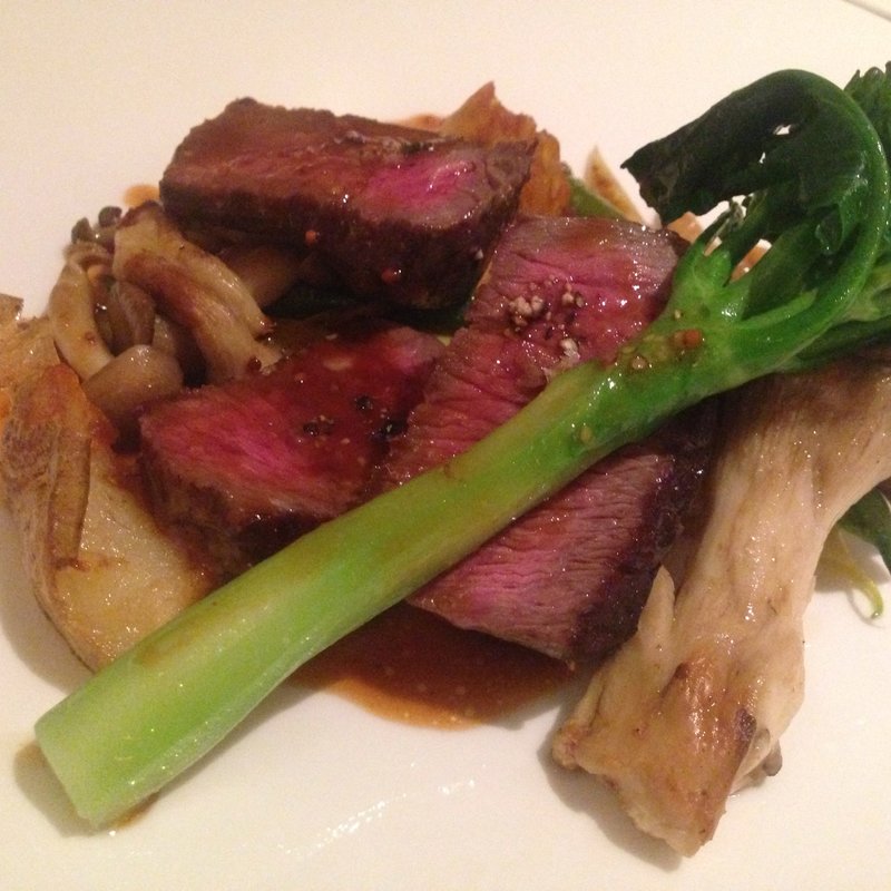 山口県・萩産 見蘭牛のイチボステーキ マデラソース 季節野菜添え(オカダ)