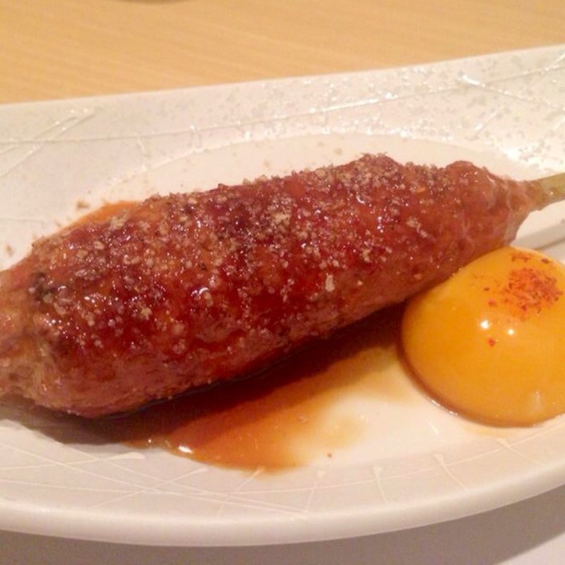 特製つくね　比内地鶏玉子付(地鶏割烹 河松)