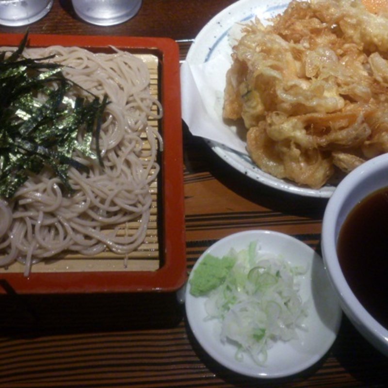 かきあげ天ざる(満留賀)