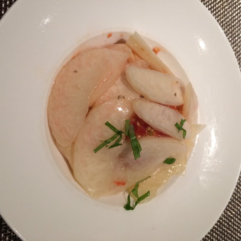 桃の冷製パスタ(OGGI DAL-MATTO 西麻布店)