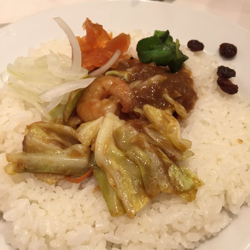 エビ野菜カレー(インド式 チャオカリー 汐留店 （炒伽哩）)